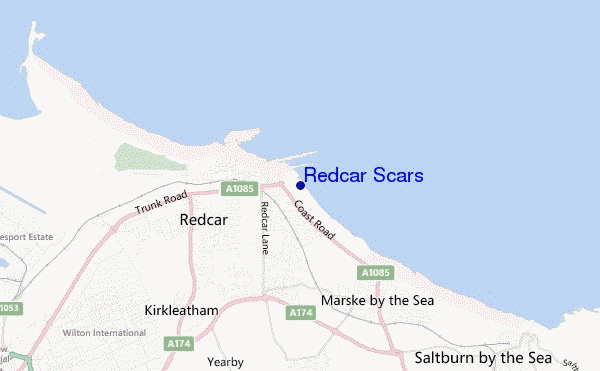 mappa di localizzazione di Redcar Scars