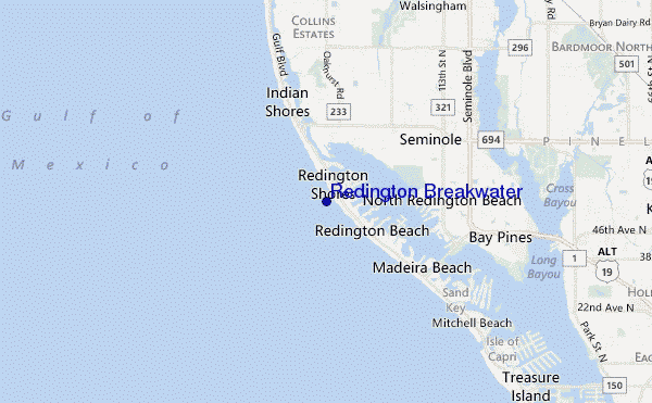 mappa di localizzazione di Redington Breakwater