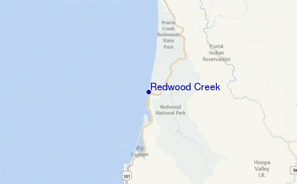 Redwood Creek Location Map