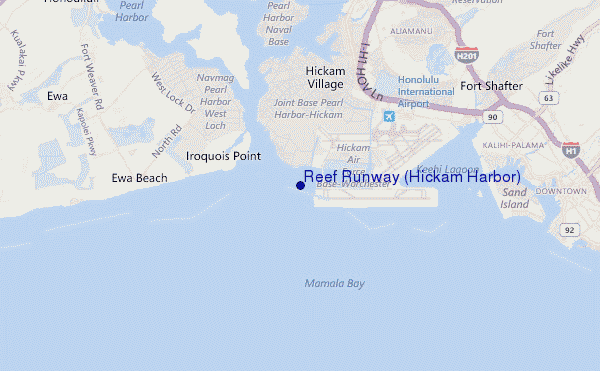 mappa di localizzazione di Reef Runway (Hickam Harbor)