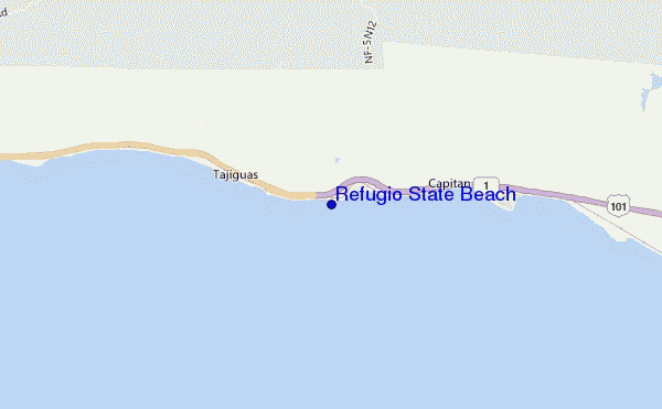 mappa di localizzazione di Refugio State Beach