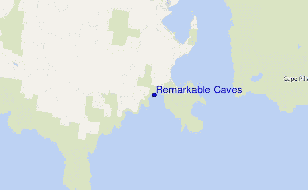mappa di localizzazione di Remarkable Caves