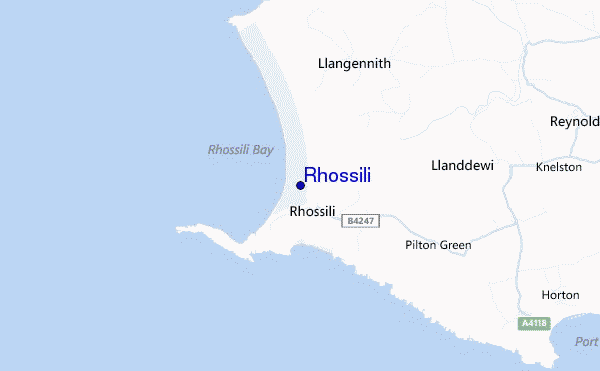 mappa di localizzazione di Rhossili