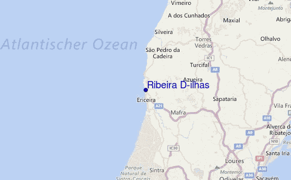 Ribeira D'ilhas Location Map