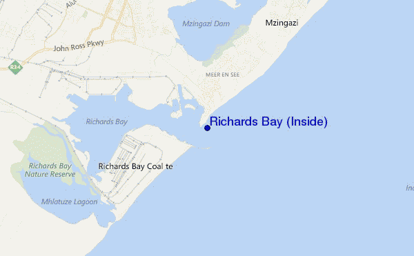 mappa di localizzazione di Richards Bay (Inside)