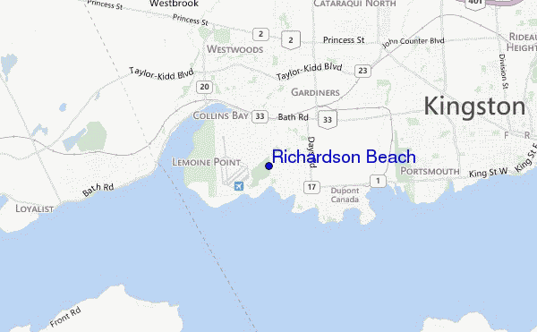 mappa di localizzazione di Richardson Beach