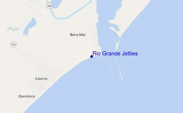 mappa di localizzazione di Rio Grande Jetties