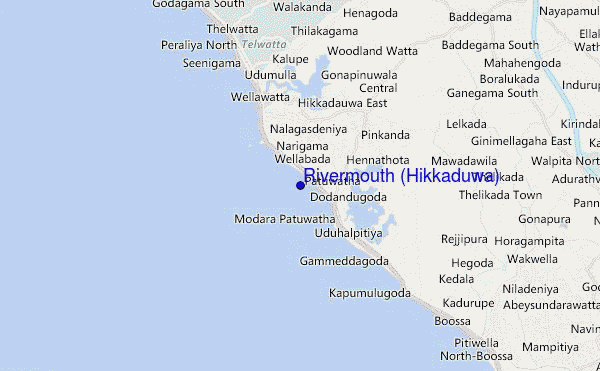 mappa di localizzazione di Rivermouth (Hikkaduwa)
