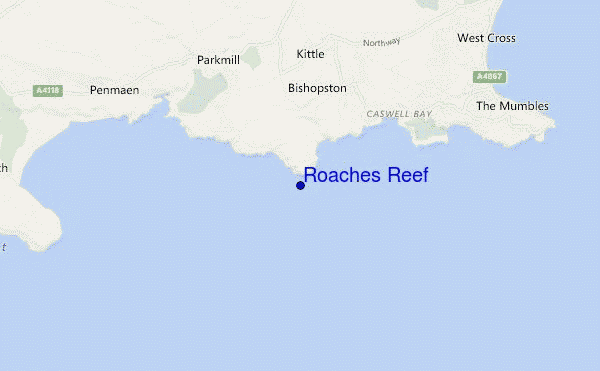 mappa di localizzazione di Roaches Reef