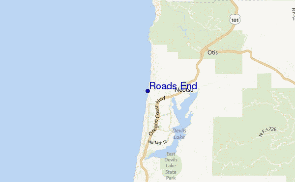 mappa di localizzazione di Roads End