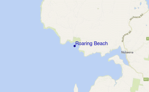 mappa di localizzazione di Roaring Beach