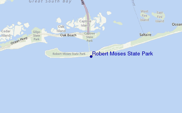 mappa di localizzazione di Robert Moses State Park