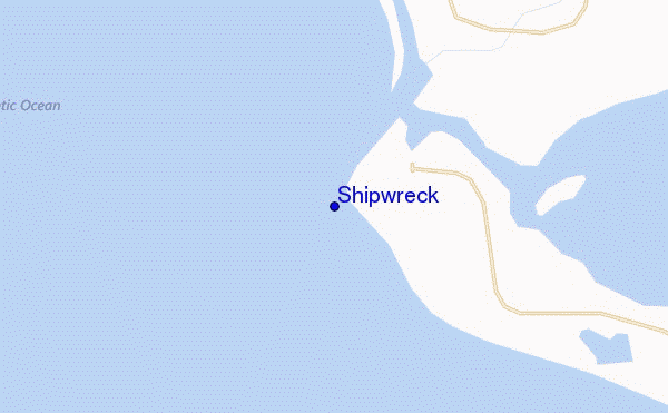 mappa di localizzazione di Shipwreck