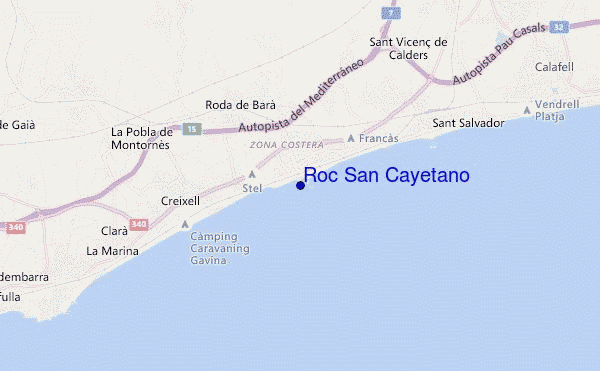 mappa di localizzazione di Roc San Cayetano