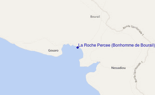 mappa di localizzazione di La Roche Percee (Bonhomme de Bourail)