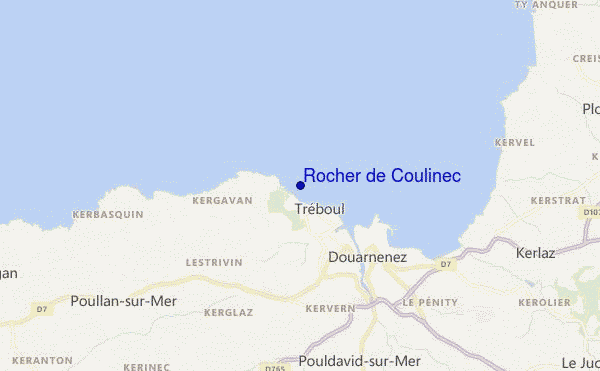 mappa di localizzazione di Rocher de Coulinec