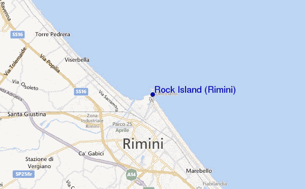 mappa di localizzazione di Rock Island (Rimini)
