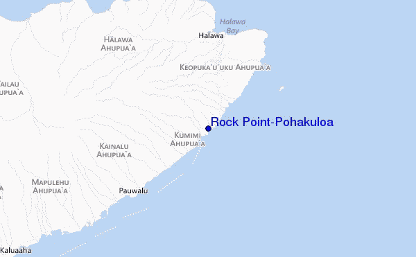mappa di localizzazione di Rock Point/Pohakuloa