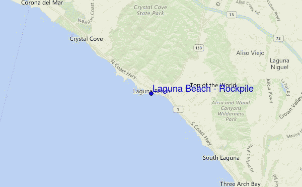mappa di localizzazione di Laguna Beach - Rockpile