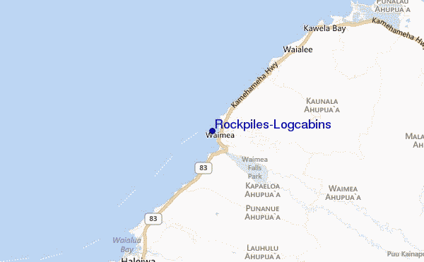 mappa di localizzazione di Rockpiles/Logcabins