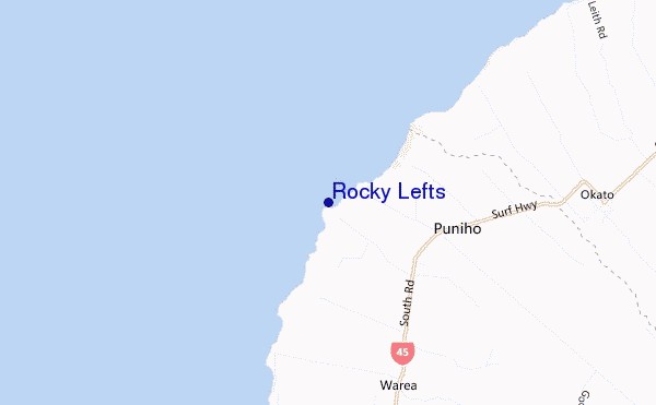 mappa di localizzazione di Rocky Lefts