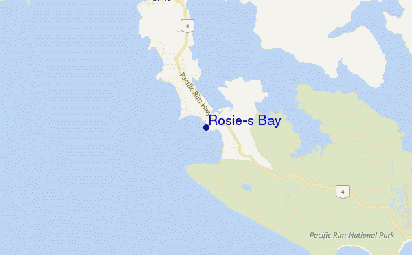 mappa di localizzazione di Rosie's Bay