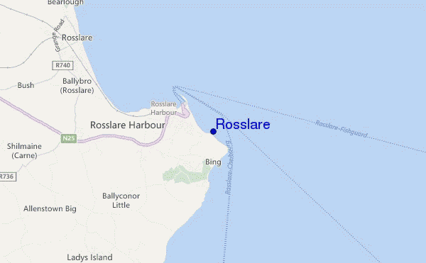 mappa di localizzazione di Rosslare