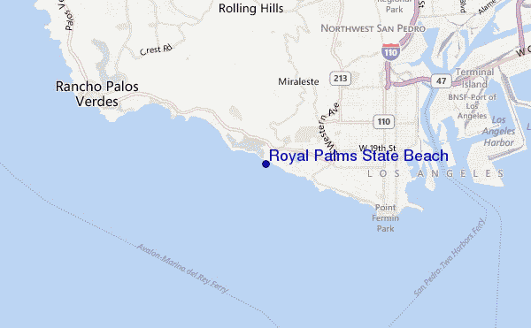 mappa di localizzazione di Royal Palms State Beach