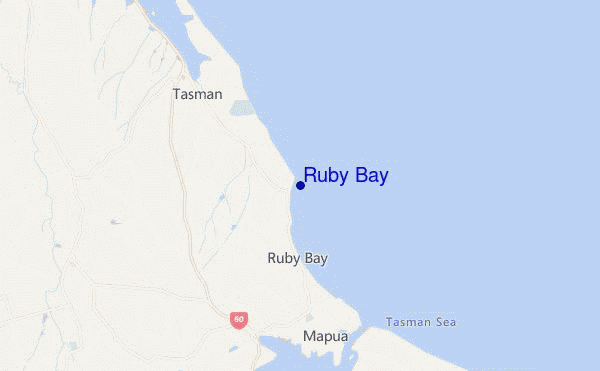 mappa di localizzazione di Ruby Bay