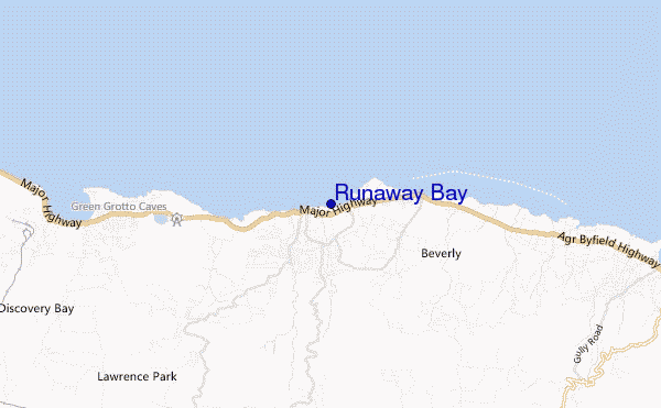 mappa di localizzazione di Runaway Bay