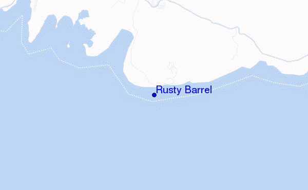 mappa di localizzazione di Rusty Barrel