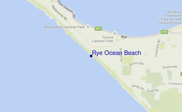 mappa di localizzazione di Rye Ocean Beach