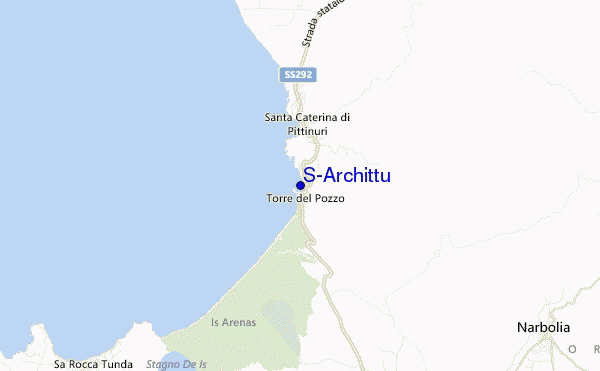 mappa di localizzazione di S'Archittu