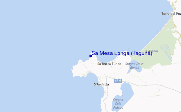 mappa di localizzazione di Sa Mesa Longa ( laguna)