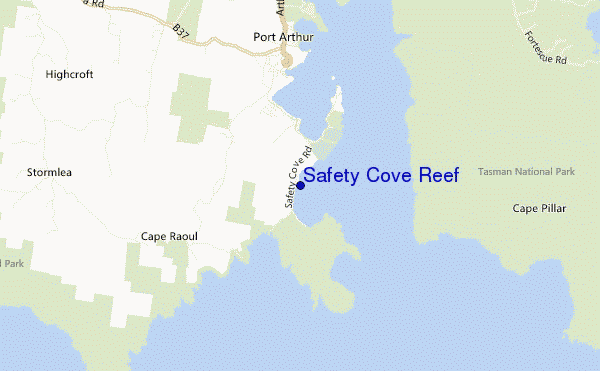 mappa di localizzazione di Safety Cove Reef