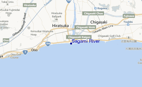 mappa di localizzazione di Sagami River