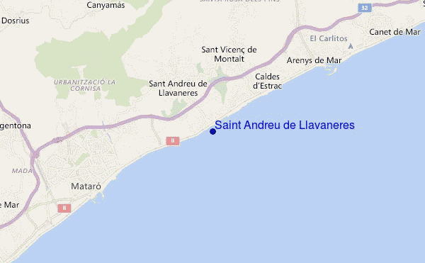 mappa di localizzazione di Saint Andreu de Llavaneres