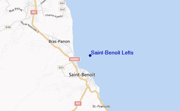 mappa di localizzazione di Saint-Benoit Lefts