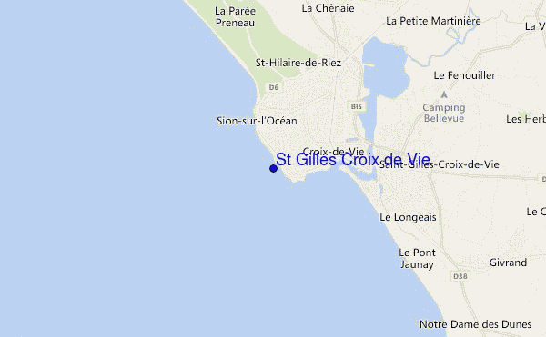 mappa di localizzazione di St Gilles Croix de Vie