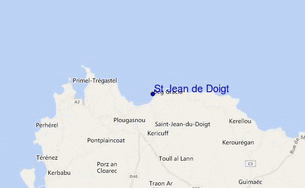 mappa di localizzazione di St Jean de Doigt