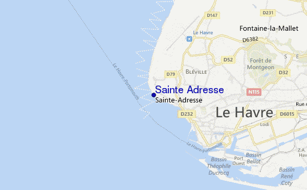mappa di localizzazione di Sainte Adresse