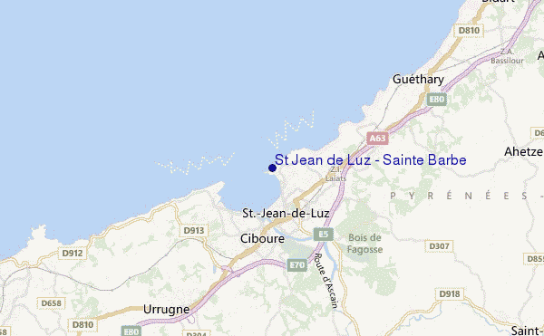 mappa di localizzazione di St Jean de Luz - Sainte Barbe