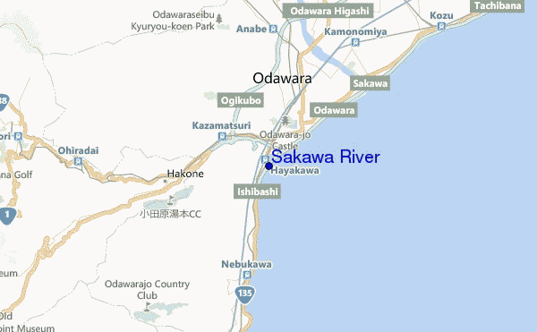 mappa di localizzazione di Sakawa River