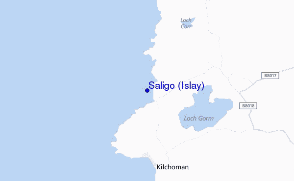 mappa di localizzazione di Saligo (Islay)