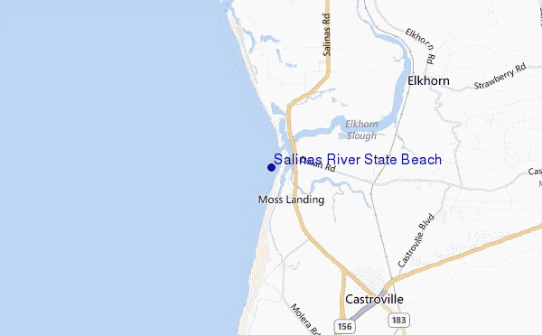 mappa di localizzazione di Salinas River State Beach