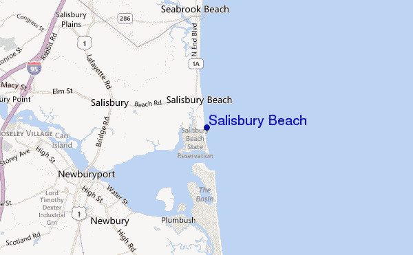 mappa di localizzazione di Salisbury Beach