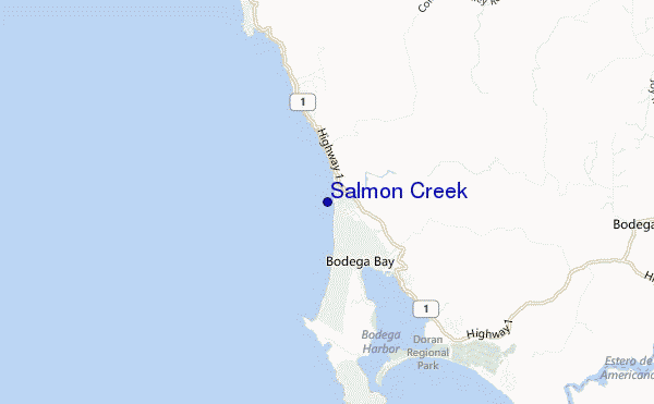mappa di localizzazione di Salmon Creek