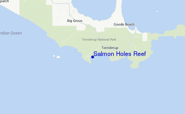 mappa di localizzazione di Salmon Holes Reef