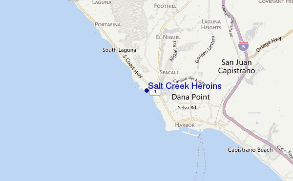 mappa di localizzazione di Salt Creek Heroins