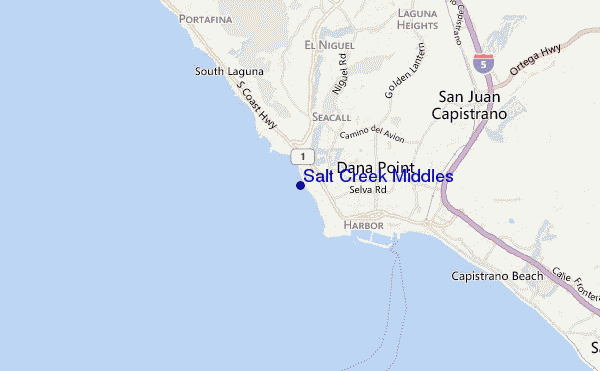 mappa di localizzazione di Salt Creek Middles